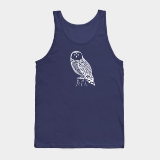 Snowy Owl - bird watchers hand drawn design Tank Top